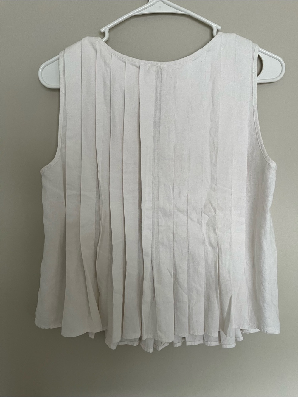 LINEN-BLEND TWO-TIE SWING TOP - Picture 4 of 4